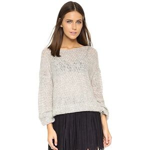 FREE PEOPLE Brandywine open back drape sweater XS